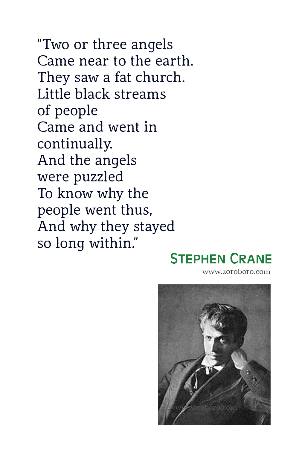 Stephen Crane Quotes, Stephen Crane Poems, Stephen Crane The Red Badge of Courage, Short Stories - Stephen Crane, Stephen Crane Poetry.
