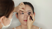 Asian Hooded Eyelids Makeup - Don't forget the inner corner and inner rim of the eye for perfect eye line.
