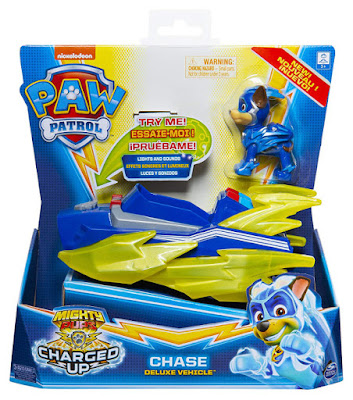 CAJA LA PATRULLA CANINA - Chase Vehículo Charged Up Deluxe | JUGUETE | Serie Clan | Paw Patrol  : Mighty Pups