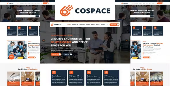 Best Office Rental And Coworking Space HTML5 Template