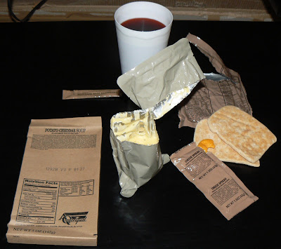 MRE Menu 16, potato cheddar soup