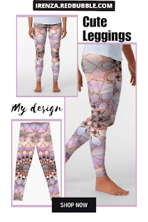 Pastels with symmetric flower pattern Leggings.