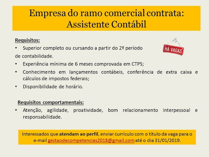 11)) GERENTE DE COMPRAS/SOCIAL MEDIA/VENDEDOR EXTERNO/ANALISTA FISCAL CONTÁBIL/ASSISTENTE CONTÁBIL.