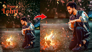 Punjubi Lohri Photo Editing 2024 | Festival Lohri Photo Editing