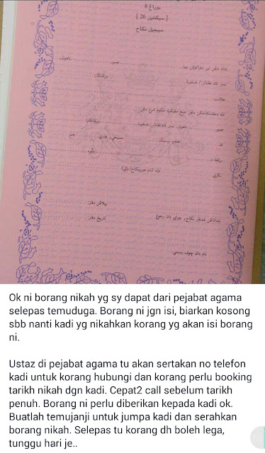 Borang Nikah - Kursus Kahwin Johor • KL • Putrajaya 