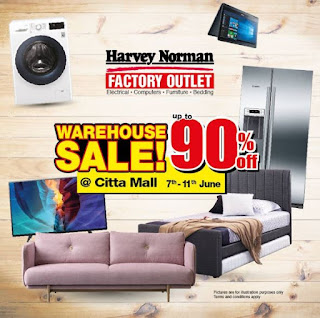 Harvey Norman Warehouse Sale at Citta Mall (7 June - 11 June 2018)