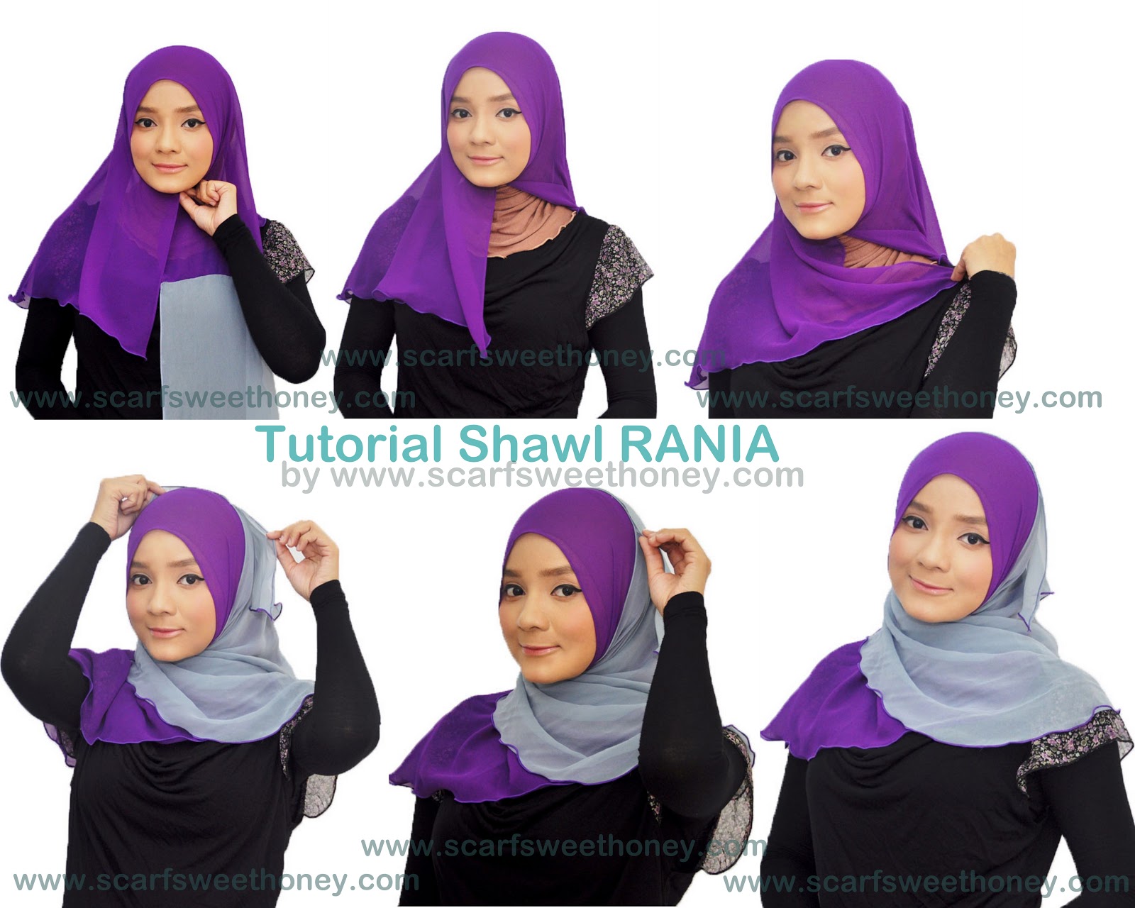 Gambar Tutorial Cara Memakai Jilbab Lengkap 90 Gaya Bagian Ke 2