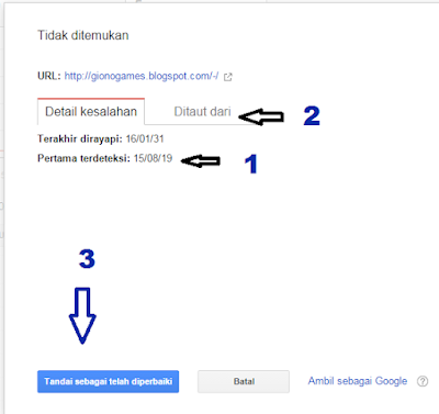 Cara Memperbaiki Crawl URL Error 404 Not Found Pada Blog