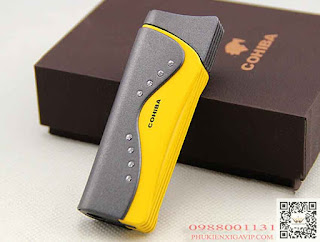 Cohiba COB52 bật lửa khò xì gà 1 tia kèm đục Bat-lua-kho-1-tia-mau-vang-cob-52