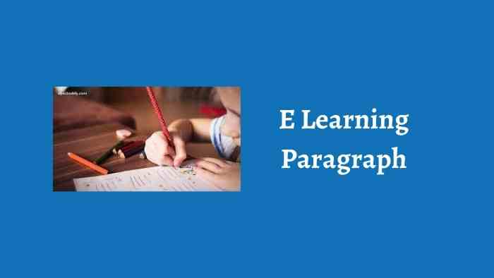 E Learning Paragraph