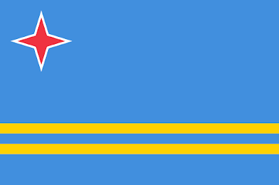 Logo Gambar Bendera Negara Aruba PNG JPG ukuran 400 px