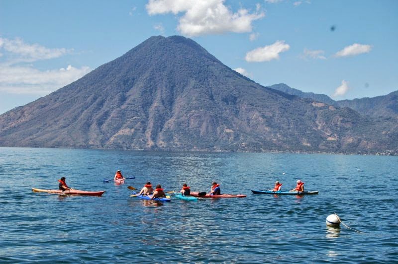 Kayaking in Lake Atitlan, Guatemala