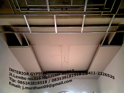 DESAIN INTERIOR PLAFON  PARTISI LIST PROFIL GYPSUM MAKASSAR