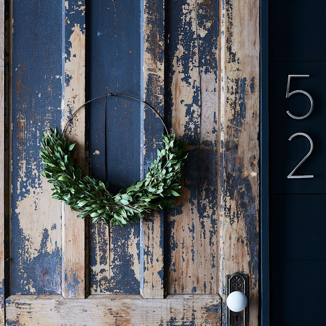 image result for half wreath natural distressed door food 52