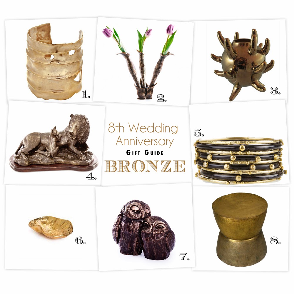 Breaking the Mold The 8th Anniversary  Gift  Guide Bronze 