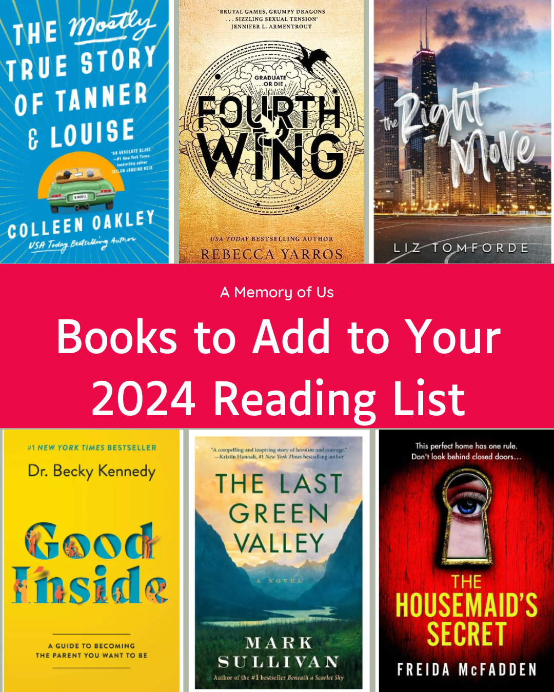 Books to Add to Your 2024 Reading List | Book Recommendations for 2024 |  Best Books from 2023 | What to Read in 2024 | Book Recommendations for Next Year |