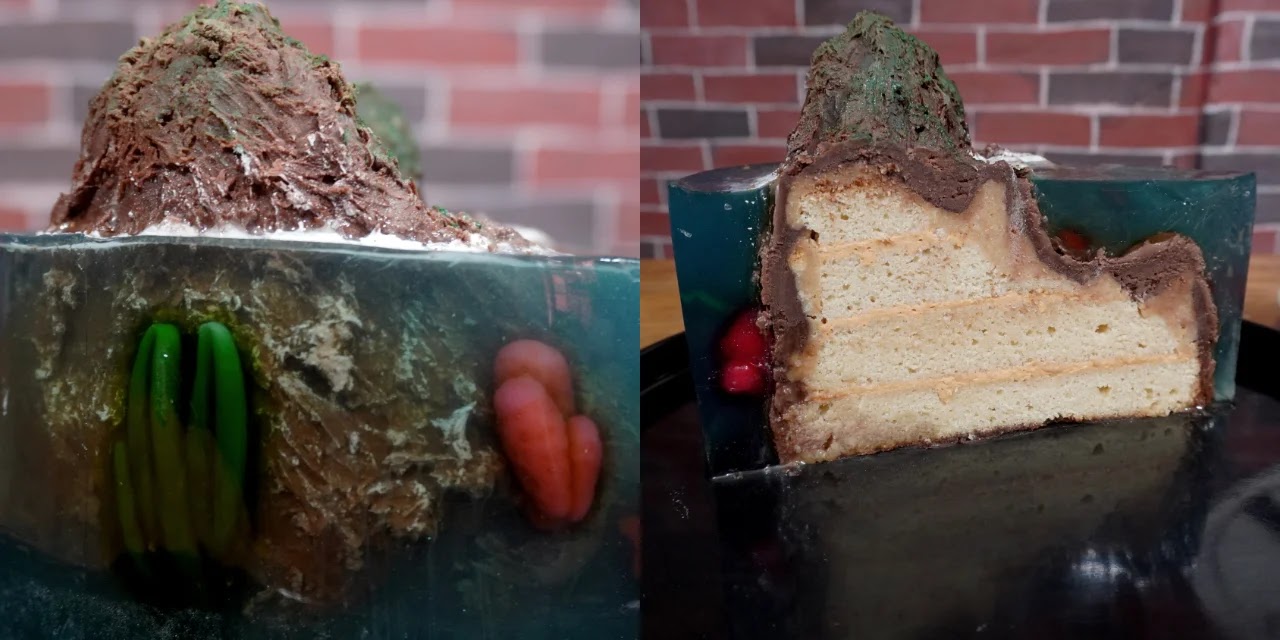 Cómo hacer un Pastel isla (island cake) tarta isla tarta oceano