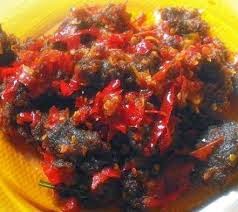 Resep Komplit makanan tradisional Kota padang, Dendeng Balado Padang