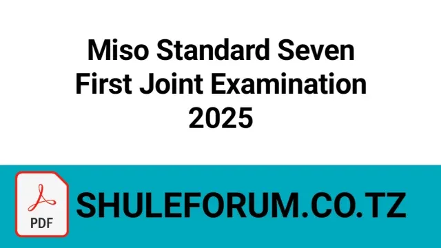 Miso Standard Seven Joint Exam 2025