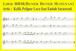 Lirik BBM Benar Benar Mantenan