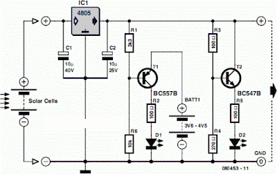 Solar Cell Voltage Regulator Circuit Diagram