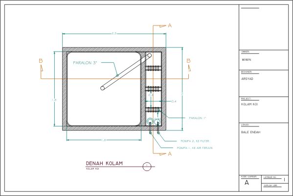 ichsan koi farm desain kolam dan filter sederhana