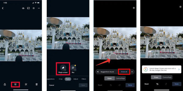 How to use Magic Eraser Tool on iPhone