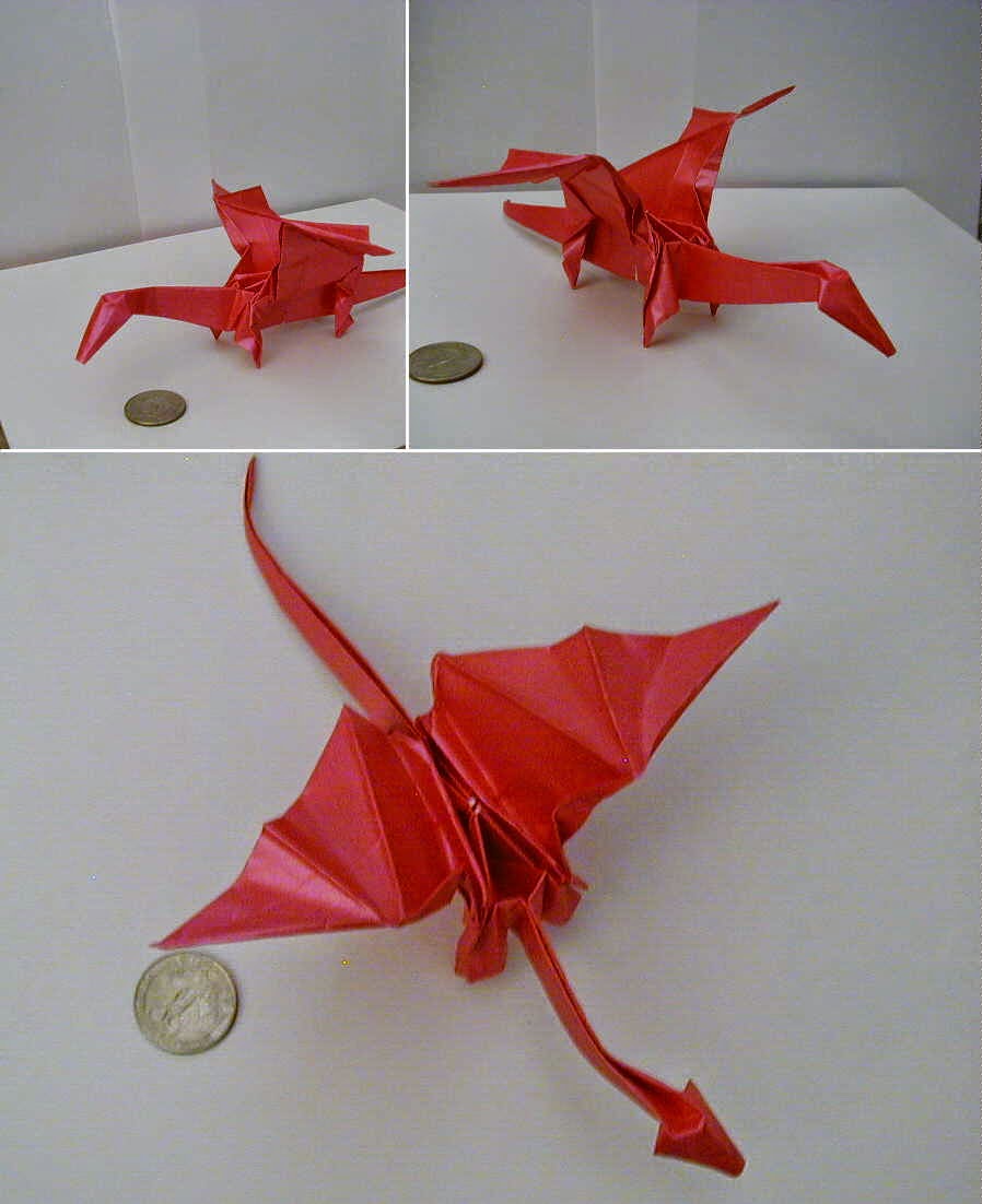 simple origami dragon for kids ~ art and craft projects easy