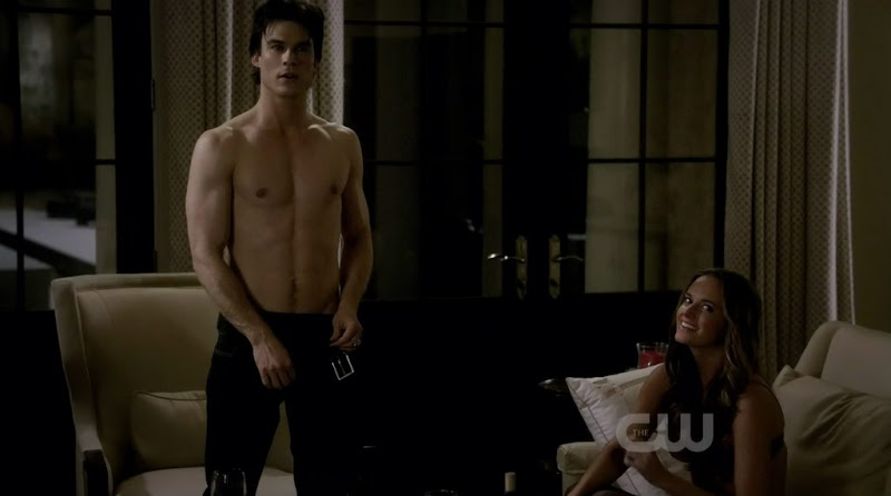 Ian Somerhalder Shirtless on Vampire Diaries s1e21