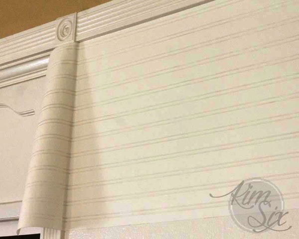 Applying beadboard wallpaper