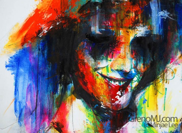 minjae lee retratos mulheres pinturas surreais psicodélica