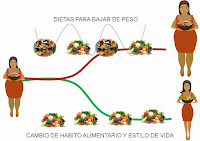 Grafica entre hacer dietas y tener un cambio de habitos alimentarios