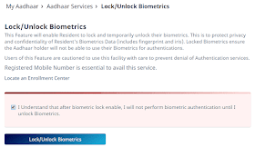 How to Lock Aadhaar Card Biometrics to Prevent Misuse?