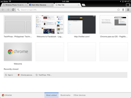 google chrome for ipad