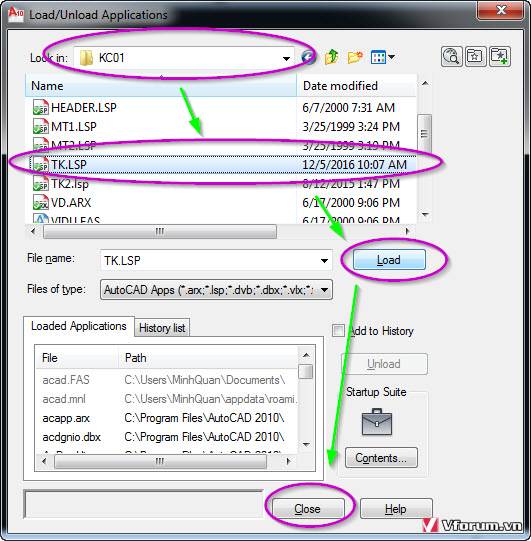 Cách add thêm, load Lisp trong AutoCAD 1 lần dùng mãi mãi nhiều lần