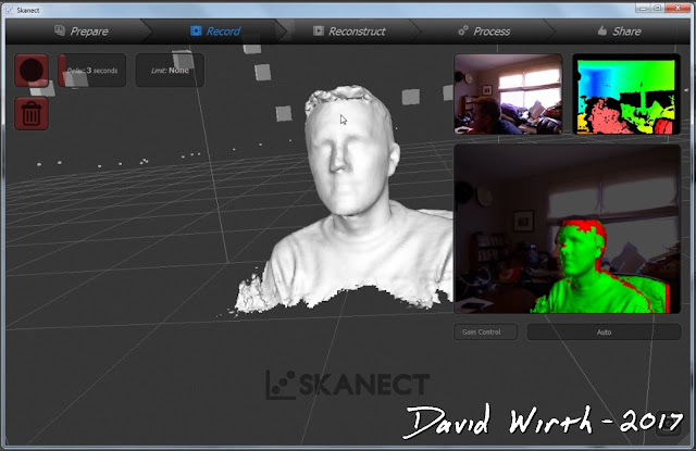 raw 3d model from skanect, 3 cameras, combine