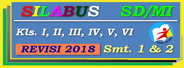 SILABUS SD/MI KURIKULUM 2013 KELAS 1-2-3-4-5-6 SEMESTER 1 DAN 2 REVISI 2018