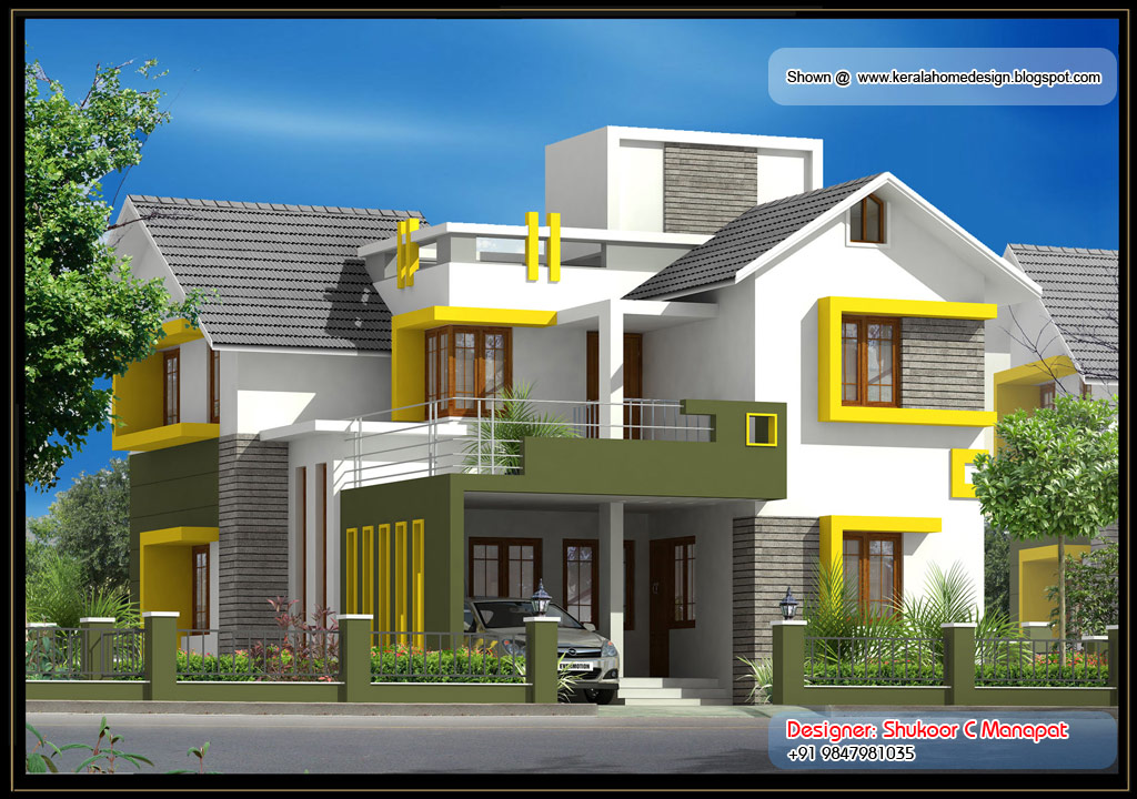 Beautiful Houses In Kerala Below 20 Lakhs Kerala villa plan - 2035 sq.