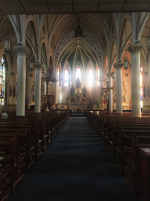 interior of the sanctuary, St. Mary's, Fredericksburg, Texas