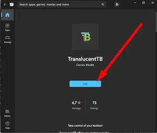 Merubah Warna Taskbar Windows 11 Dengan Aplikasi TranslucentTB