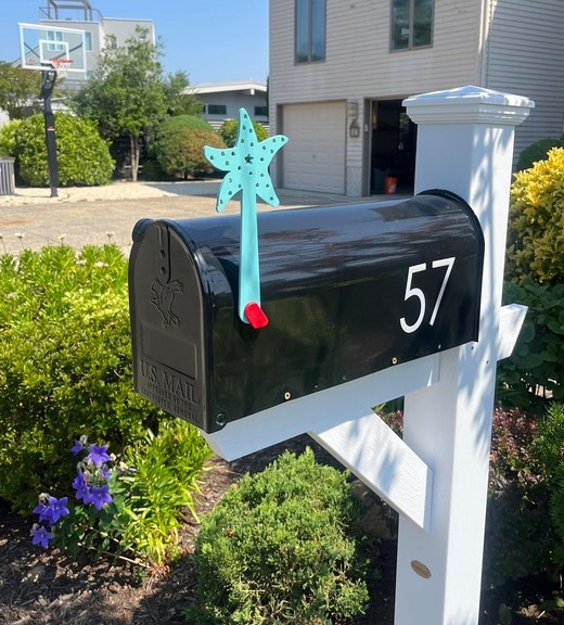 Starfish Metal Mailbox Flag