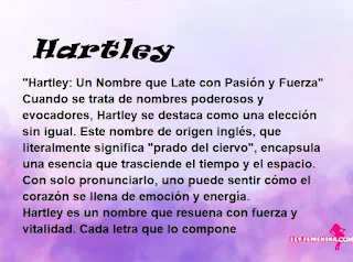 significado del nombre Hartley