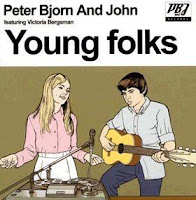 Capa do Single 'Young Folks' de Peter, Bjorn and John, com a participação da Victoria Bergman