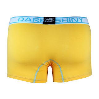 DARK SHINY（ダークシャイニー）メンズボクサーパンツ　プレーンカラー　イエロー　商品画像バックの写真