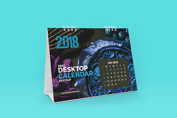 Mockup PSD Kalender 2019 Terbaru - Free Desktop Calendar Mockup