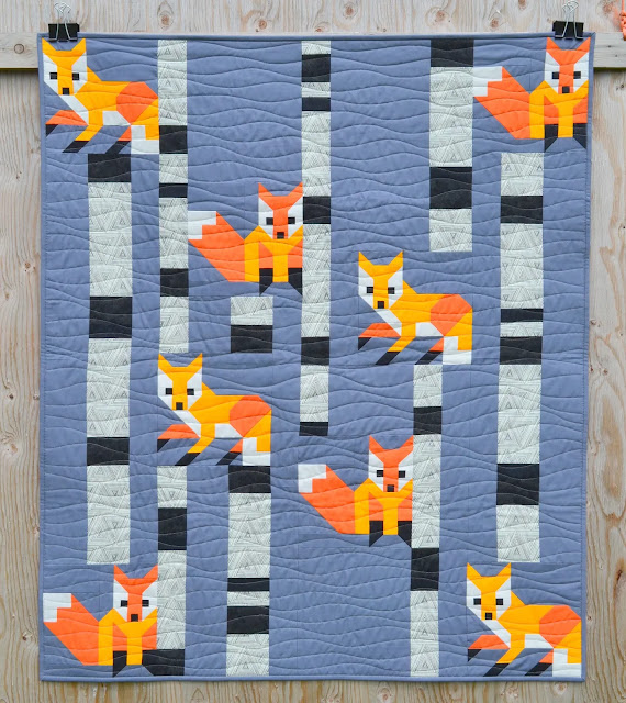 foxes among the birches quilt