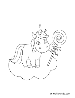 unicorn eats lollipop