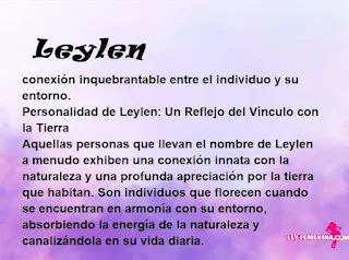 ▷ Significado del nombre Leylen