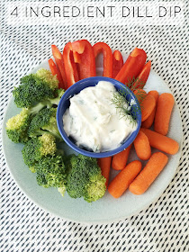 so easy! 4 ingredient dill dip- great for summer picnics!