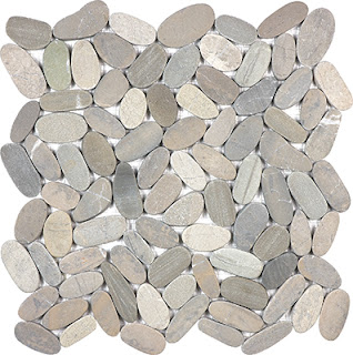 botany sliced pebble mosaic mica